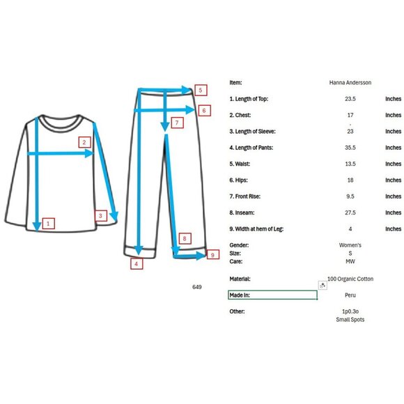 Hanna Andersson Dear Deer Reindeer Womens S Pajamas Christmas Holiday Red - Picture 11 of 11